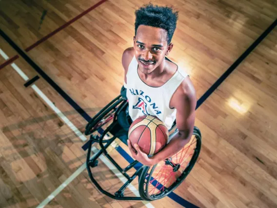wheelchair basketball player