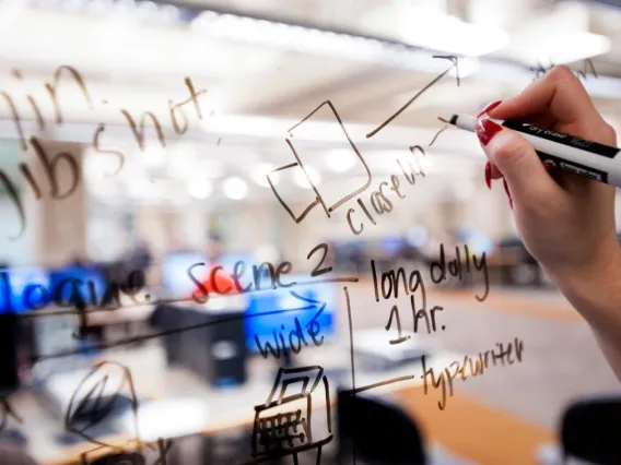 writing on a clear board