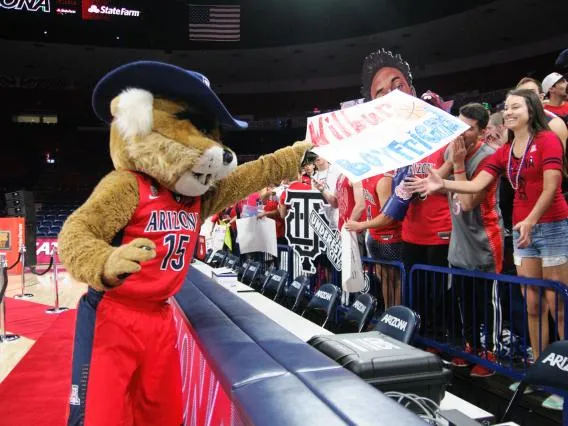 Wilbur at a basketball game