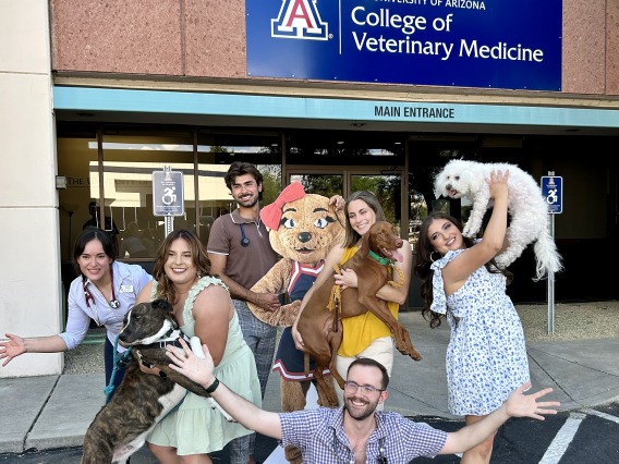 A photograph of Veterinary students