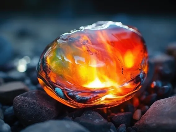 A fire opal 