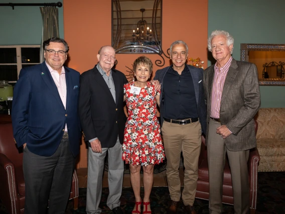 Michael Abecassis, dean of the U of A College of Medicine – Tucson, with Tom Rogers, Ginny L. Clements, Hesham Sadek and Humberto Lopez.