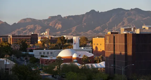 arial view of campus