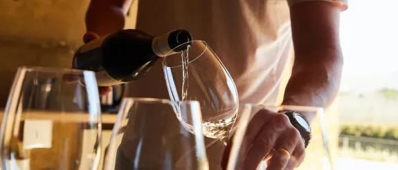 pouring wine