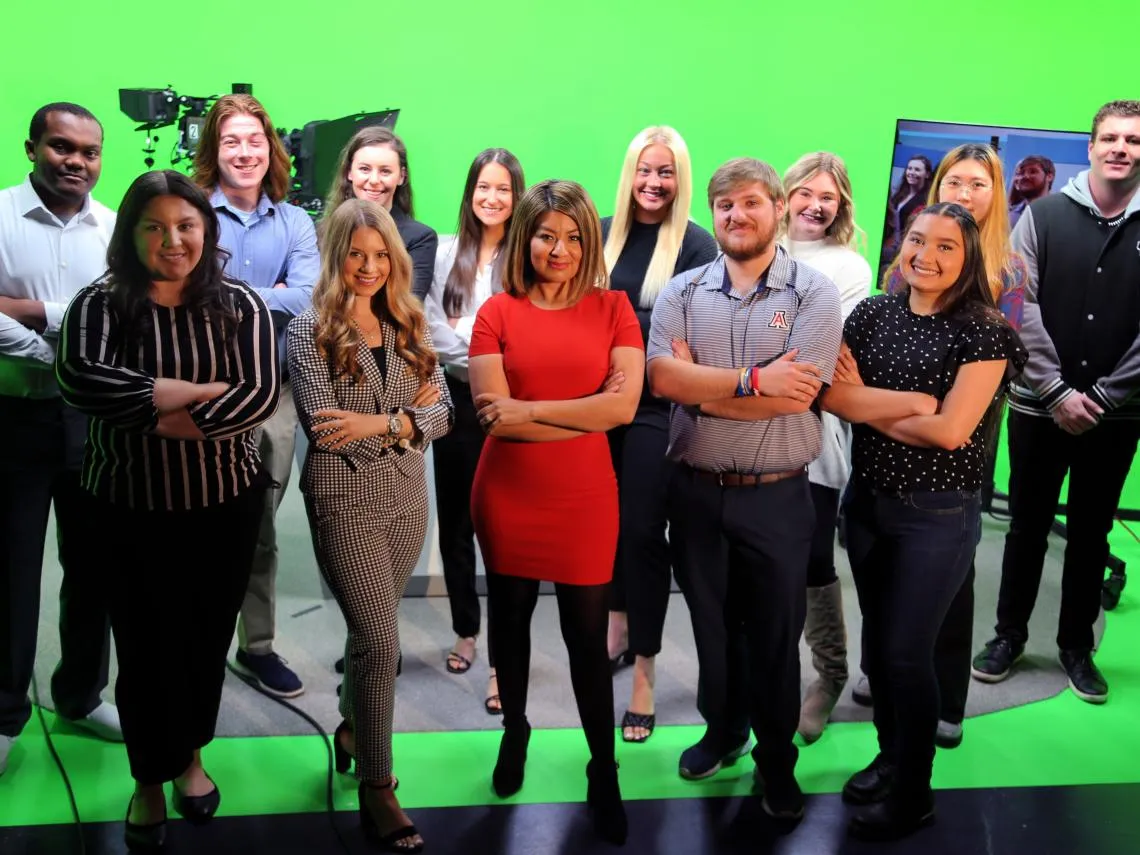 students visit Arizona Public Media studio