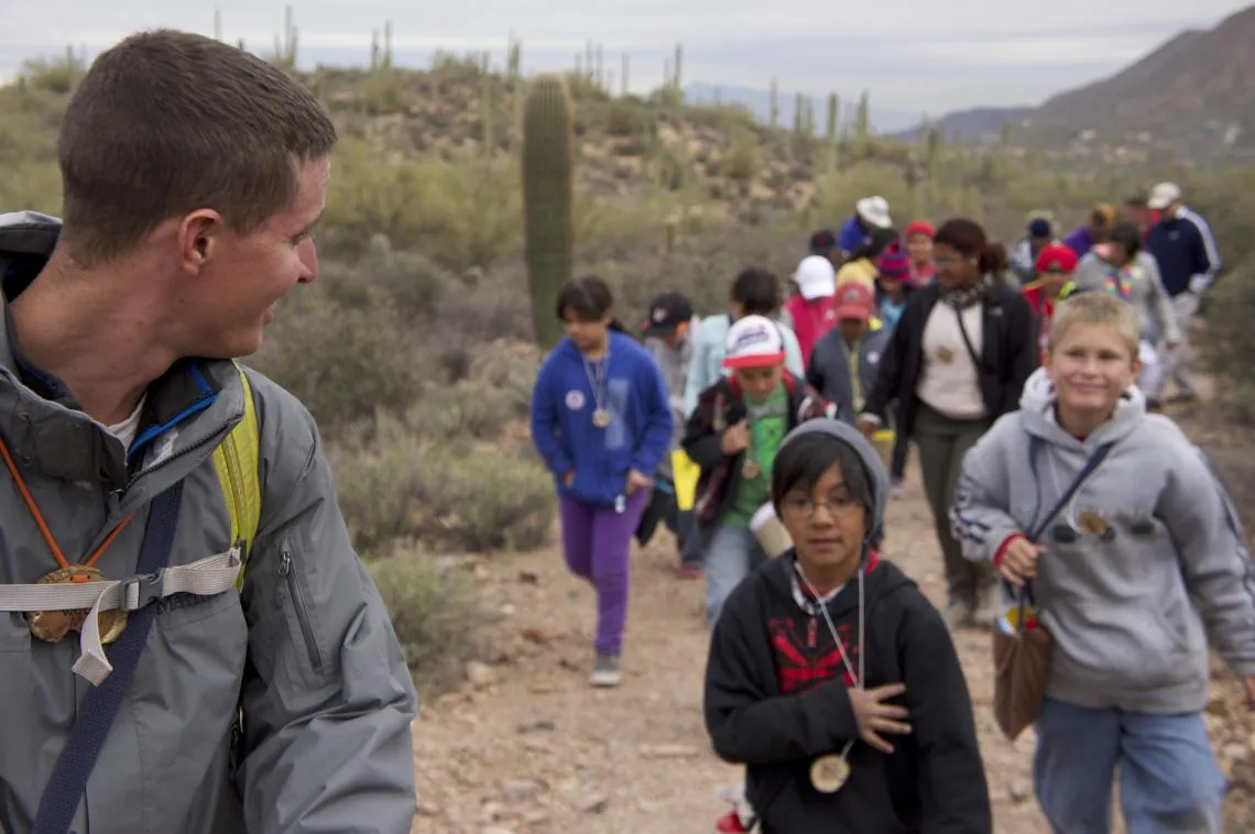 Camp Cooper kids on the trail