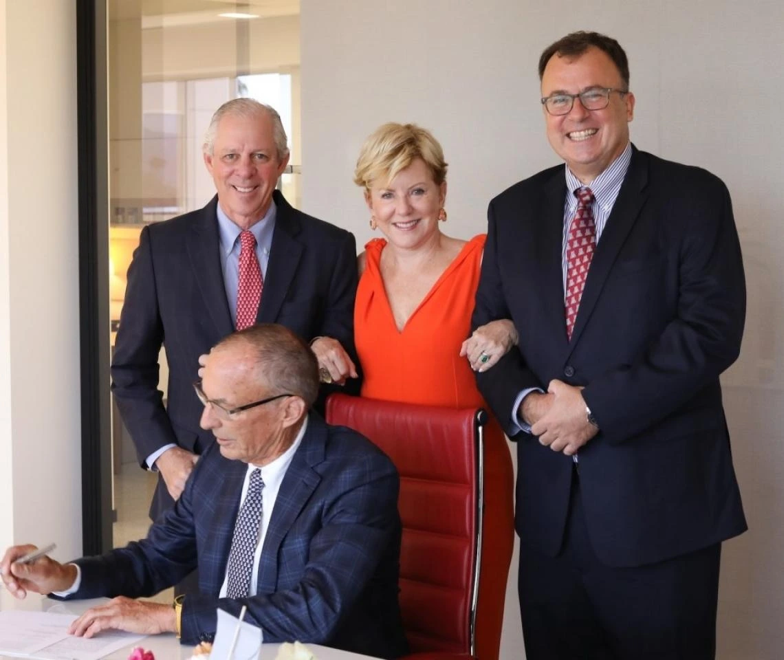 Bennett and Jacquelynn Dorrance with President Robbins and Dean Durand.