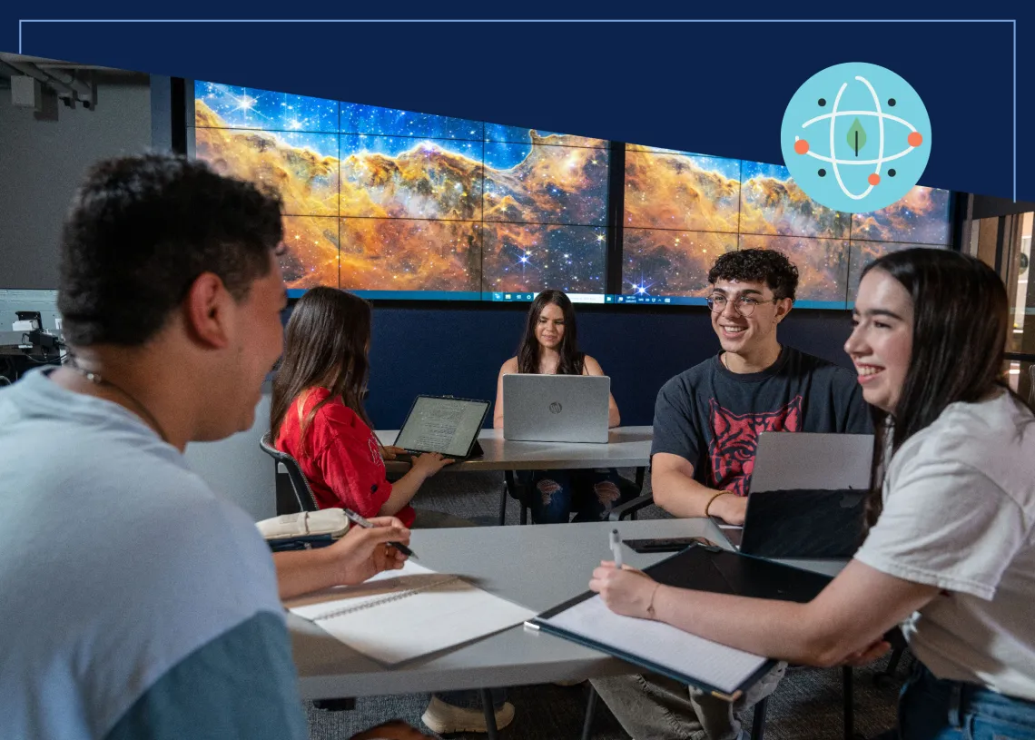 Group of students sitting in a classroom setting