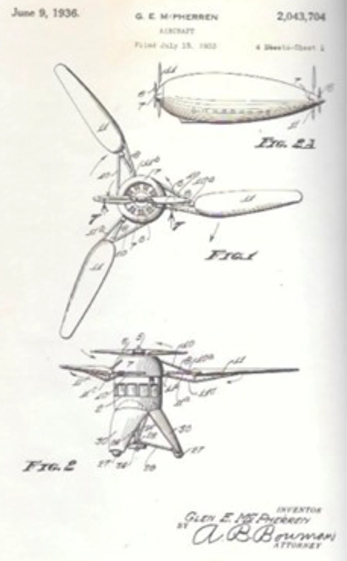 Three sketched out parts of a plane with numbers and letters drawn around it 