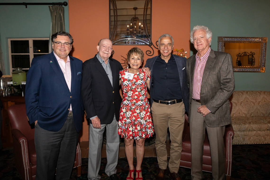 Michael Abecassis, dean of the U of A College of Medicine – Tucson, with Tom Rogers, Ginny L. Clements, Hesham Sadek and Humberto Lopez.