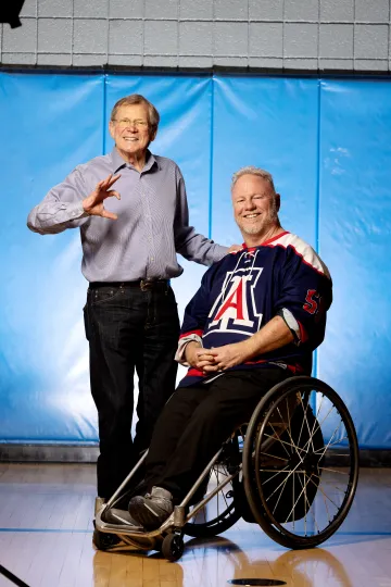 Jim Click and Pete Hughes, Director of Adaptive Athletics